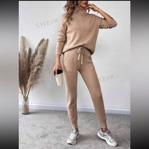 Shein turtleneck jogger set medium